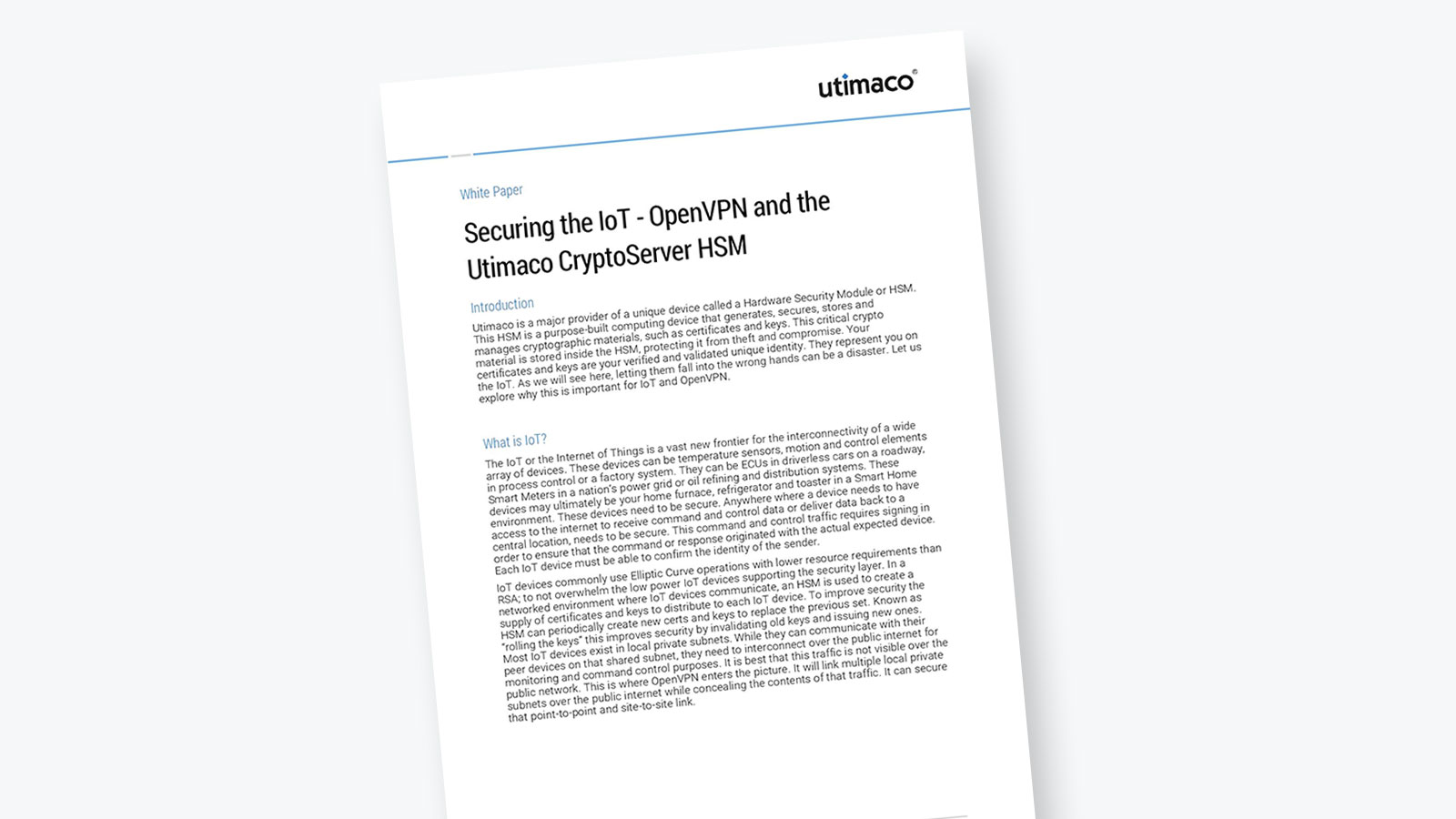 How to Secure the IoT through OpenVPNs and the Utimaco CryptoServer HSM