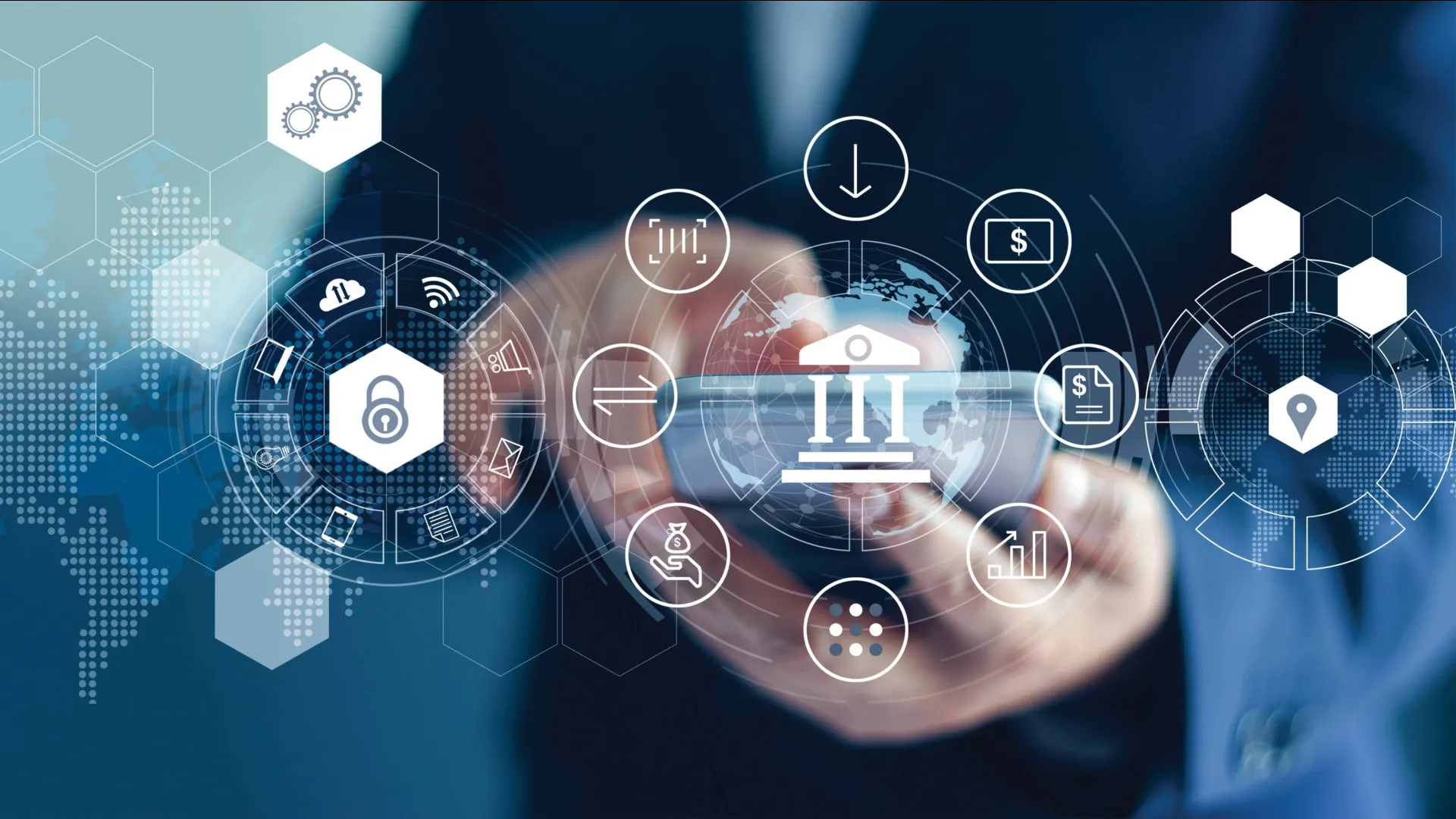 a man holding a phone